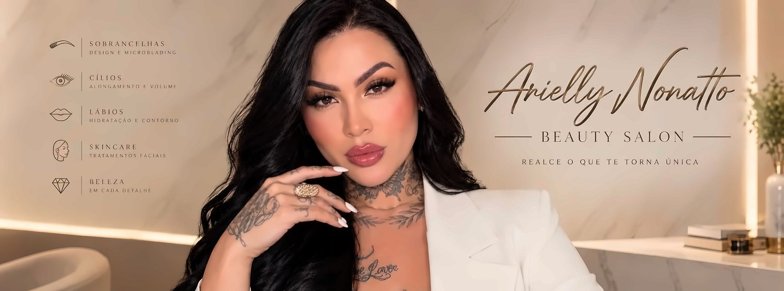 Arielly Nonatto Beauty Salon — sobrancelhas, cílios, lábios, skincare e beleza
